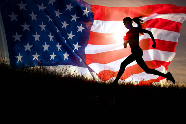 corredora americana. esporte eua - american sports - fotografias e filmes do acervo