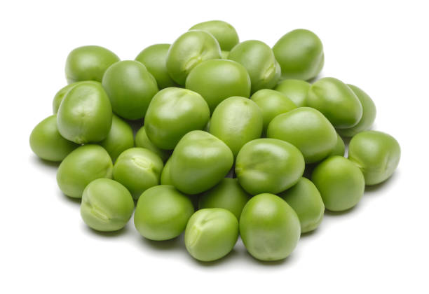 istock Fresh green pea isolated on white 1128177673