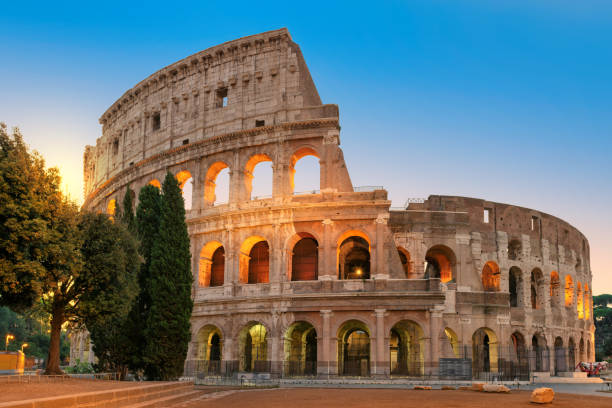 istock Colosseum at sunrise in Rome, Italy 1128177705