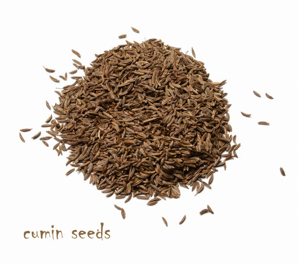 istock Caraway seeds on white isolated background. 1128179330
