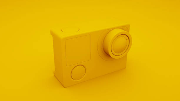 istock Yellow Action Camera isolated. 3D illustration 1128181244