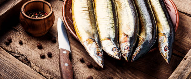 istock Smoked sanma or pacific saury 1128182637