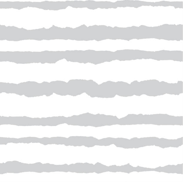 ilustrações de stock, clip art, desenhos animados e ícones de seamless pattern with torn paper horizontal lines. light gray and white stripes. striped shred edge background. - wrapping paper