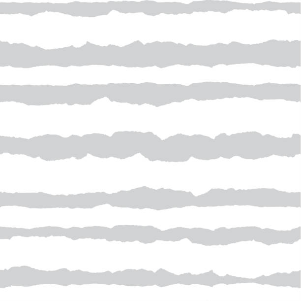 Seamless pattern with torn paper horizontal lines. Light gray and white stripes. Striped shred edge background. Simple vector design for wallpaper, art textile print, wrapping paper, cards, web banners. at the edge of stock illustrations