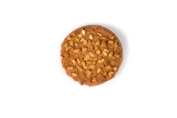 istock Fresh baked oatmeal cookie on a white 1128184402