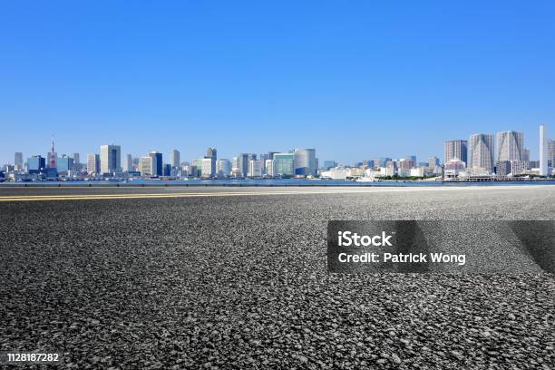 Empty Asphalt Road With Modern Cityscape Stock Photo - Download Image Now - Tokyo - Japan, Street, Japan