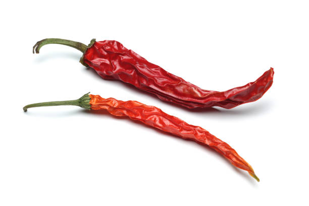istock Dry red pepper isolated on white 1128189374