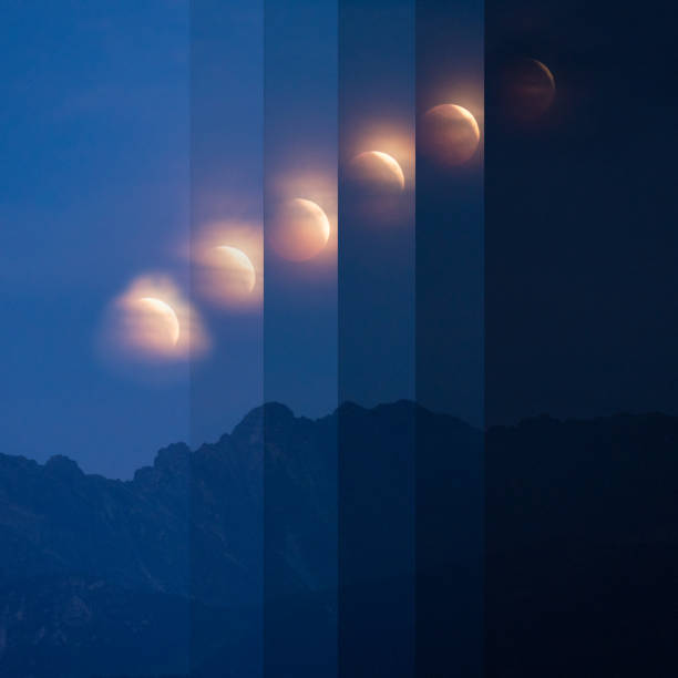 istock Lunar eclipse over the High Tatra mountains, beautiful natural phenomenon 1128190900