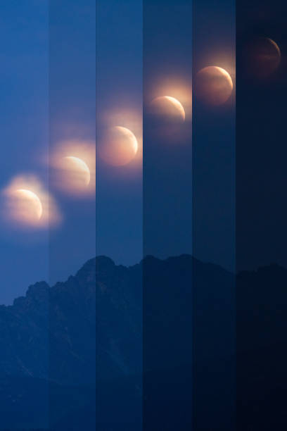 istock Lunar eclipse over the High Tatra mountains, beautiful natural phenomenon 1128190917
