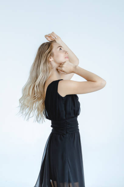 istock Beautiful woman enjoy dancing. 1128191126