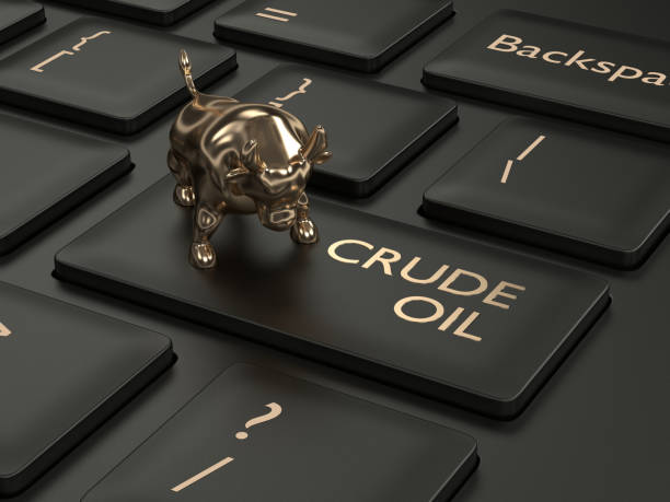 istock 3d render of keyboard with crude oil button 1128191264