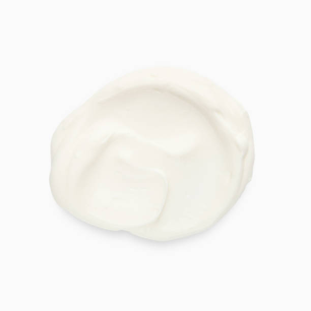 istock Isolated yogurt swirl, top view 1128195766