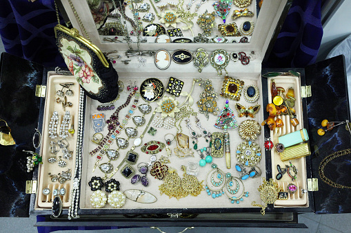 Antique jewelry on exhibit