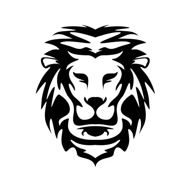 Vector illustration of Wild Lion Vector Icon