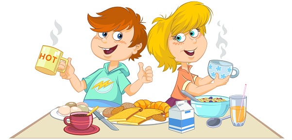 Ilustración de Niños De Dibujos Animados Comiendo Un Desayuno y más Vectores Libres de Derechos de Adolescente - Adolescente, Alemania, Arte - iStock Ilustración de Niños De Dibujos Animados Comiendo Un Desayuno y más Vectores Libres de Derechos de Adolescente - Adolescente, Alemania, Arte - iStock