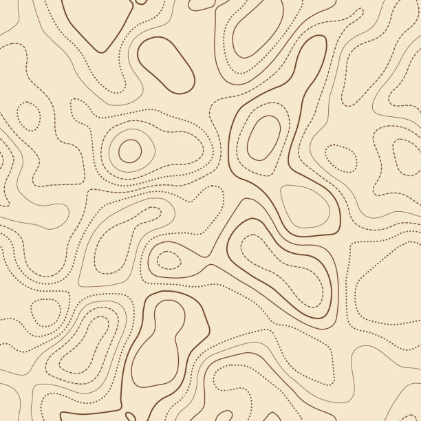 Topographic map background. Topographic map background. Actual topographic map. Seamless design, bewitching tileable isolines pattern. Vector illustration. territorial stock illustrations