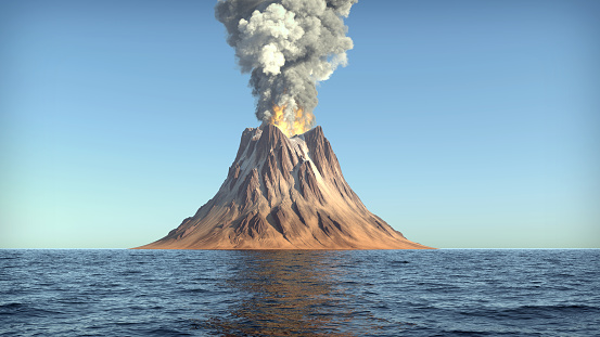 Erupción de volcán photo