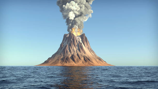 erupción de volcán - paisaje volcánico fotografías e imágenes de stock