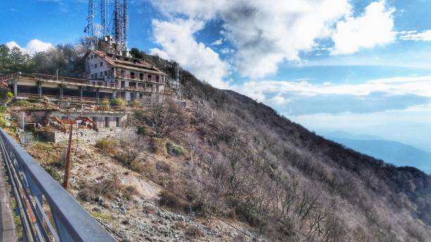 istock thrown building. Italy. palombara sabina 1128223386
