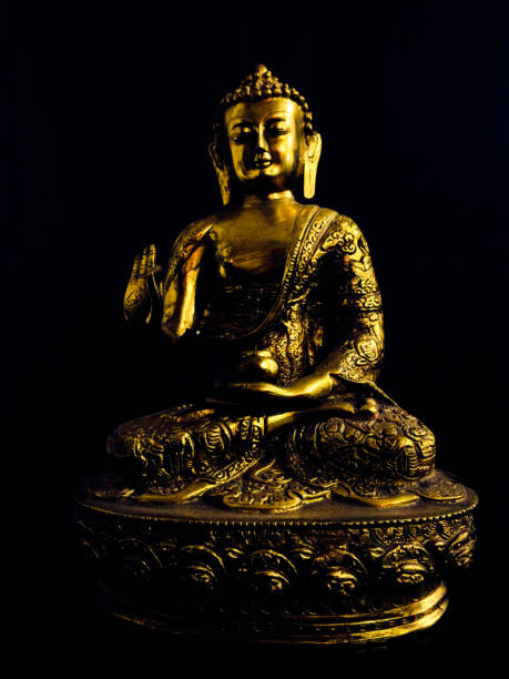 istock Lord Buddha Golden Sculpture Metal 1128226823