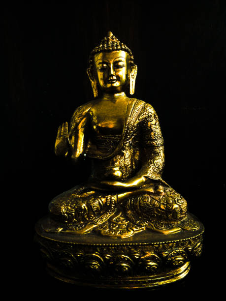istock Lord Buddha Golden Sculpture Metal 1128227321