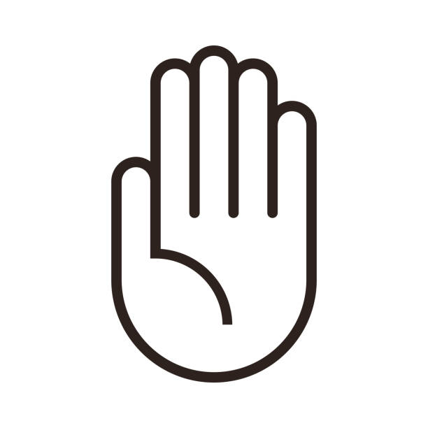 handsymbol - stoppschild stock-grafiken, -clipart, -cartoons und -symbole