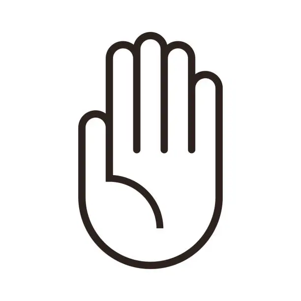 Vector illustration of Hand icon