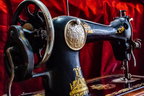 istock A sewing machine is a machine used to stitch fabric and other materials together with thread 1128228656