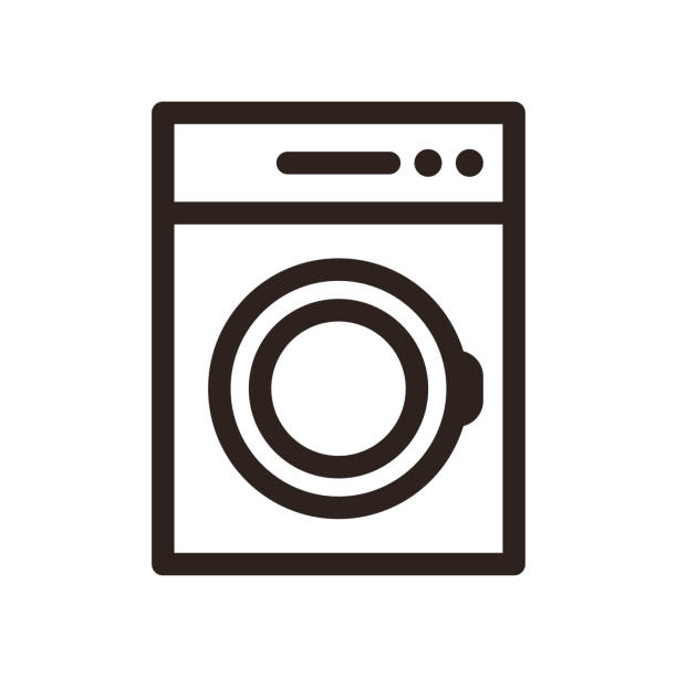 세탁기 아이콘 - washing machine stock illustrations