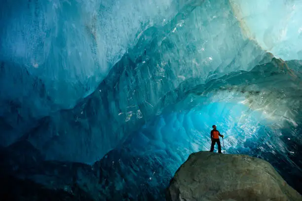 Photo of Exploring natures beauty in a glacial ice cave