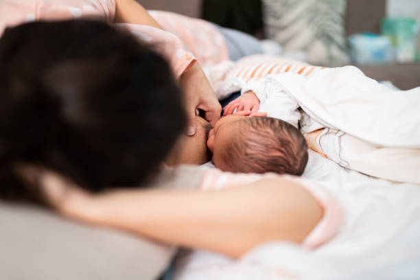 istock Hungry newborn baby 1128233901