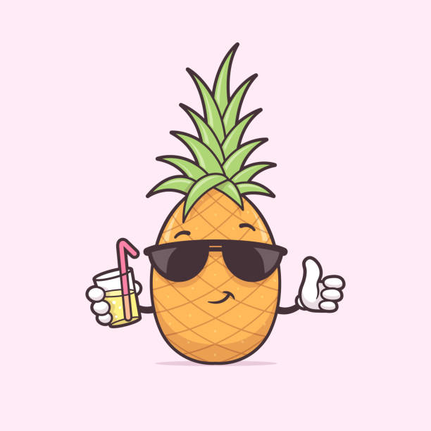 Pineapple Mascot Stock Illustration - Download Image Now - Pineapple,  Cartoon, Cool Attitude - iStock