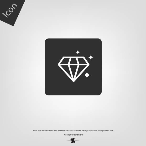 значок алмаза. векторный кристалл - crystal bright diamond gem stock illustrations