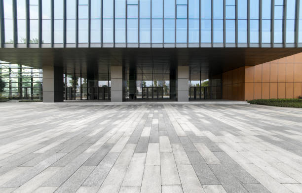 istock Empty floor and modern office building ,chongqing,china 1128240554