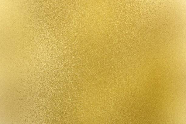 istock Texture of gold brushed metallic plate, abstract background 1128240969