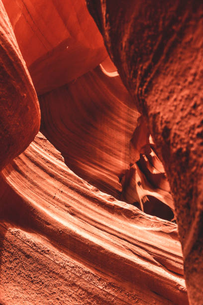 paisaje abstracto de antelope canyon - canyon heaven sunbeam arizona fotografías e imágenes de stock