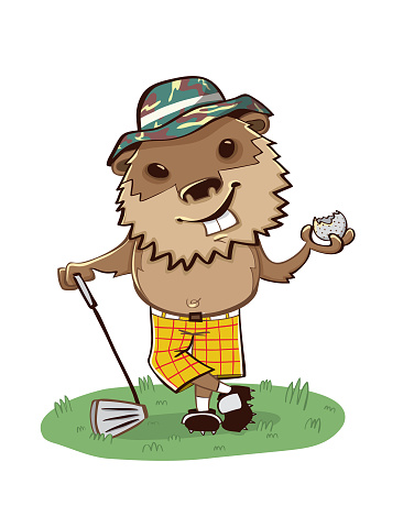 This is why you never golf with a gopher. He'll eat the ball and laugh about it! What a jerk.