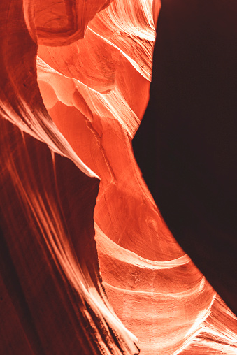 Antelope Canyon is a slot canyon in the American Southwest. It is on Navajo land east of Page, Arizona