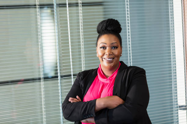 istock African-American woman working in office 1128245876