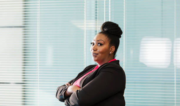 istock African-American woman working in office 1128245974