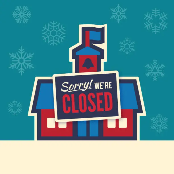 Vector illustration of School Closing