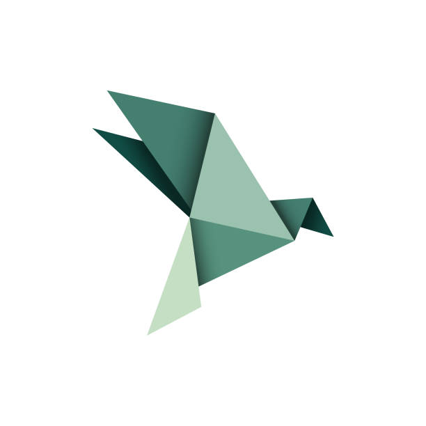 origami-vogel-design - origami action vector design stock-grafiken, -clipart, -cartoons und -symbole