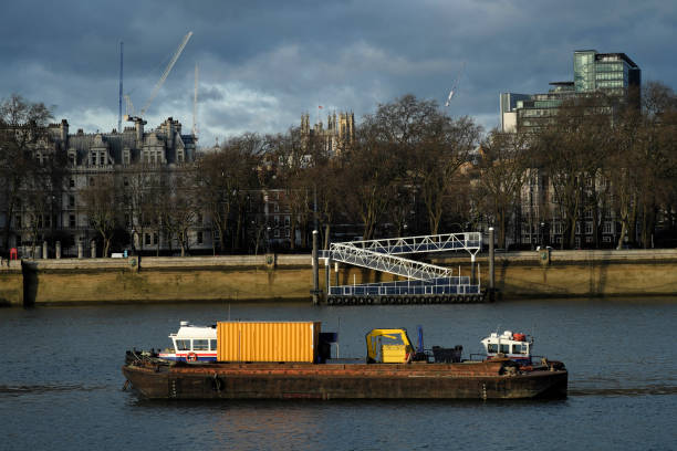 Trafic maritime de Thames river - Photo
