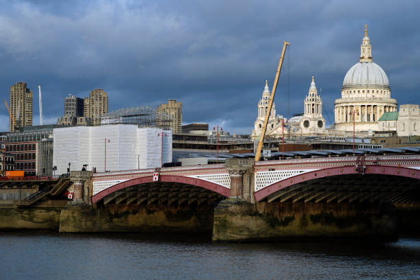 istock panoramic scene with old and new office buildings 1128251488