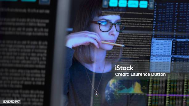 Close Up Watching Stock Photo - Download Image Now - Data, Technology, Analyzing