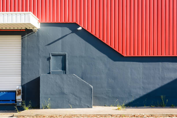 house gable with dirty dark red square