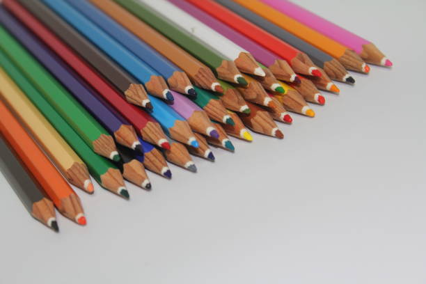 colored pencil It is a beautifully aligned colored pencil. 무지개 stock pictures, royalty-free photos & images