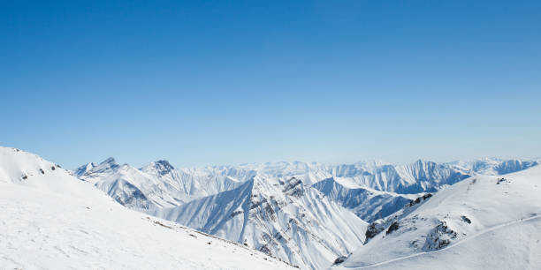 istock Winter snowy mountains. Caucasus Mountains, Georgia, Gudauri 1128255160