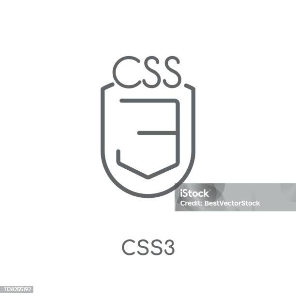 Css3 Linear Icon Modern Outline Css3 Logo Concept On White Background From Technology Collection Stock Illustration - Download Image Now