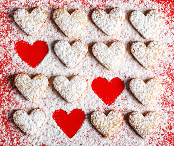 istock Heart shaped cookies for valentine's day 1128255420